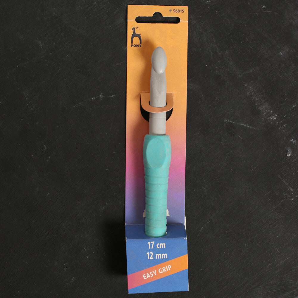 Pony Easy Grip 12 mm 17 cm Mint Yumuşak Saplı Yün Tığ - 56815